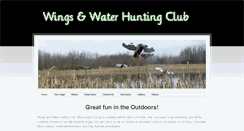 Desktop Screenshot of huntwingsandwater.com